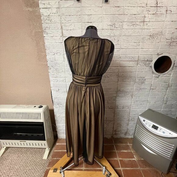 Newport News Cocktail Black V Neck Dress 4 - Picture 5 of 10